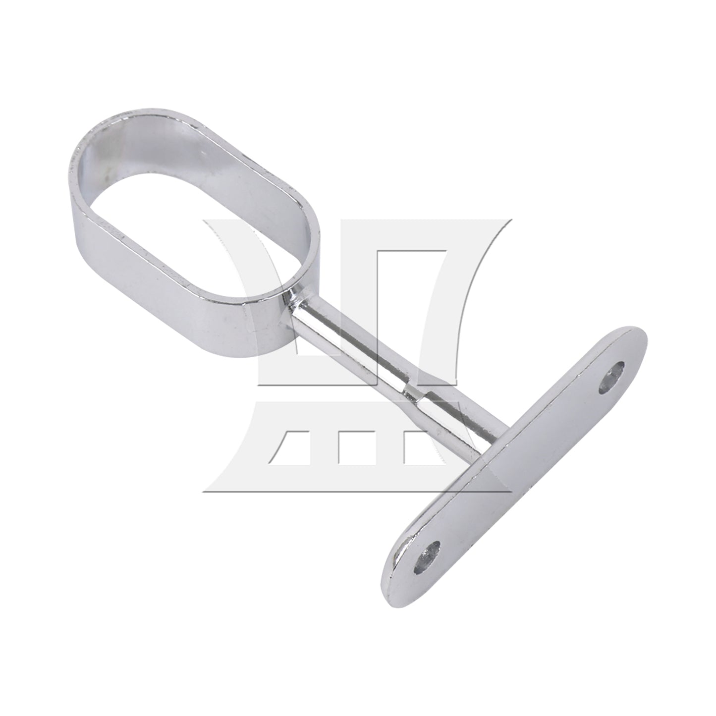 BQLZR 16mm Zinc Alloy Oval Closet Rod Middle Support Hanging Pass Pack of 2