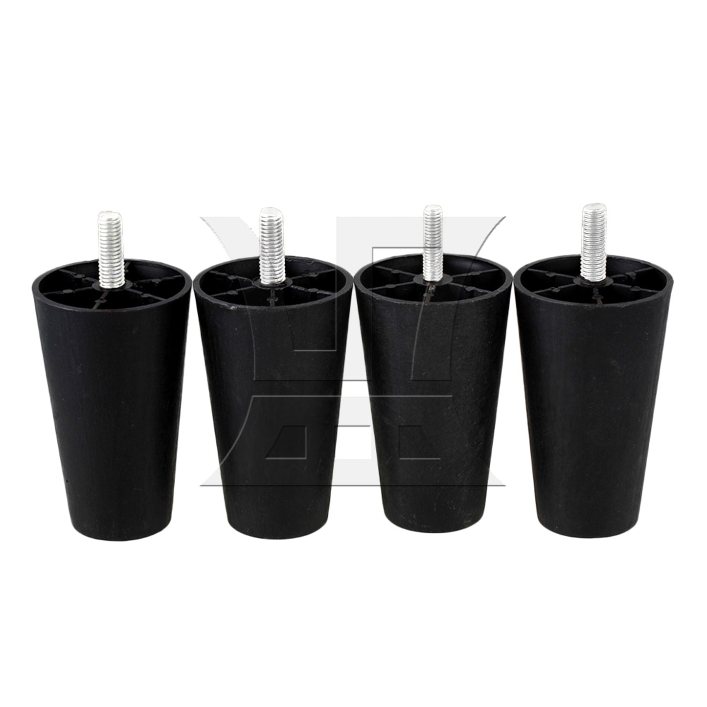 BQLZR Plastic Trapezoidal Sofa Leg 40x60x100mm Black for Sofa Legs and Tv Cabinet Legs