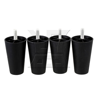 BQLZR Plastic Trapezoidal Sofa Leg 40x60x100mm Black for Sofa Legs and Tv Cabinet Legs