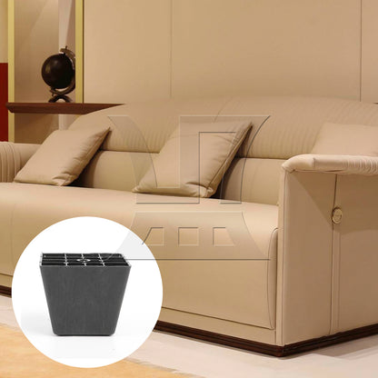 BQLZR Trapezoid Black Plastic Furniture Legs for Sofa 80 x 98 x 65mm BQLZR