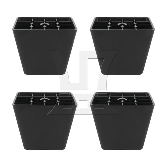 BQLZR Trapezoid Black Plastic Furniture Legs for Sofa 80 x 98 x 65mm BQLZR