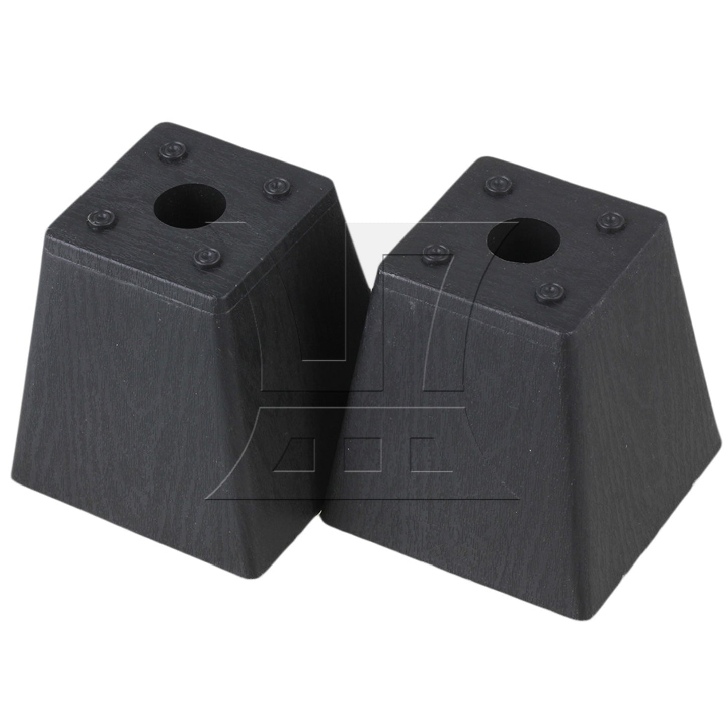BQLZR Trapezoid Black Plastic Furniture Legs for Sofa 98x98x67mm