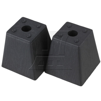 BQLZR Trapezoid Black Plastic Furniture Legs for Sofa 98x98x67mm