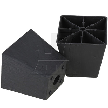 BQLZR Trapezoid Black Plastic Furniture Legs for Sofa 98x98x67mm