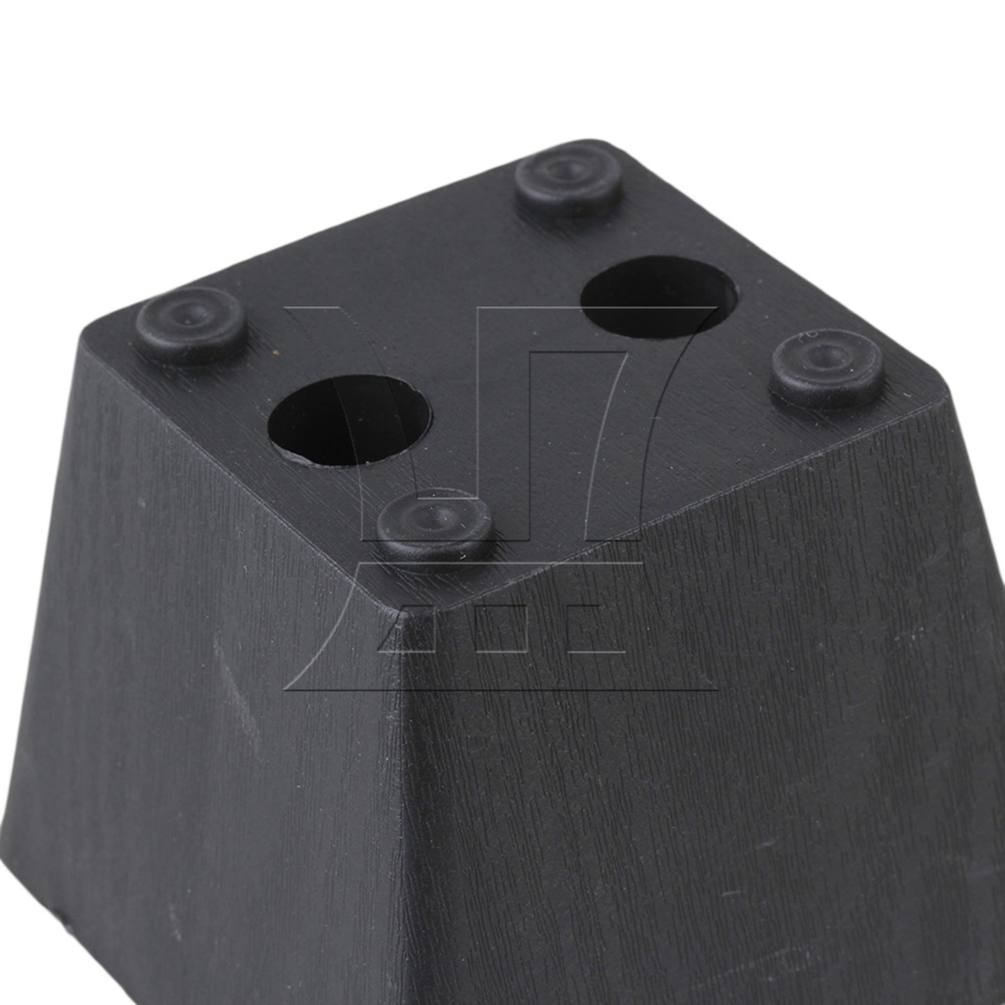 BQLZR Trapezoid Black Plastic Furniture Legs for Sofa 60 x 75 x 55mm BQLZR