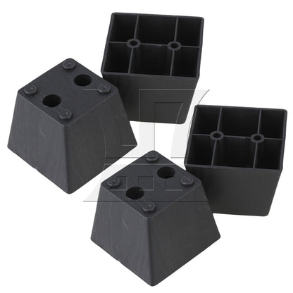 BQLZR Trapezoid Black Plastic Furniture Legs for Sofa 60 x 75 x 55mm BQLZR