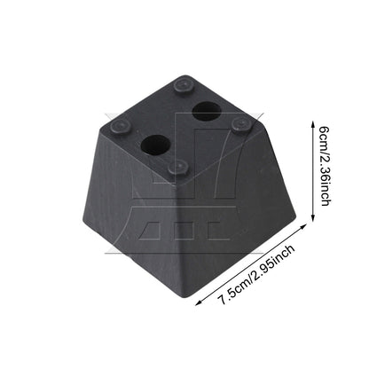 BQLZR Trapezoid Black Plastic Furniture Legs for Sofa 60 x 75 x 55mm BQLZR