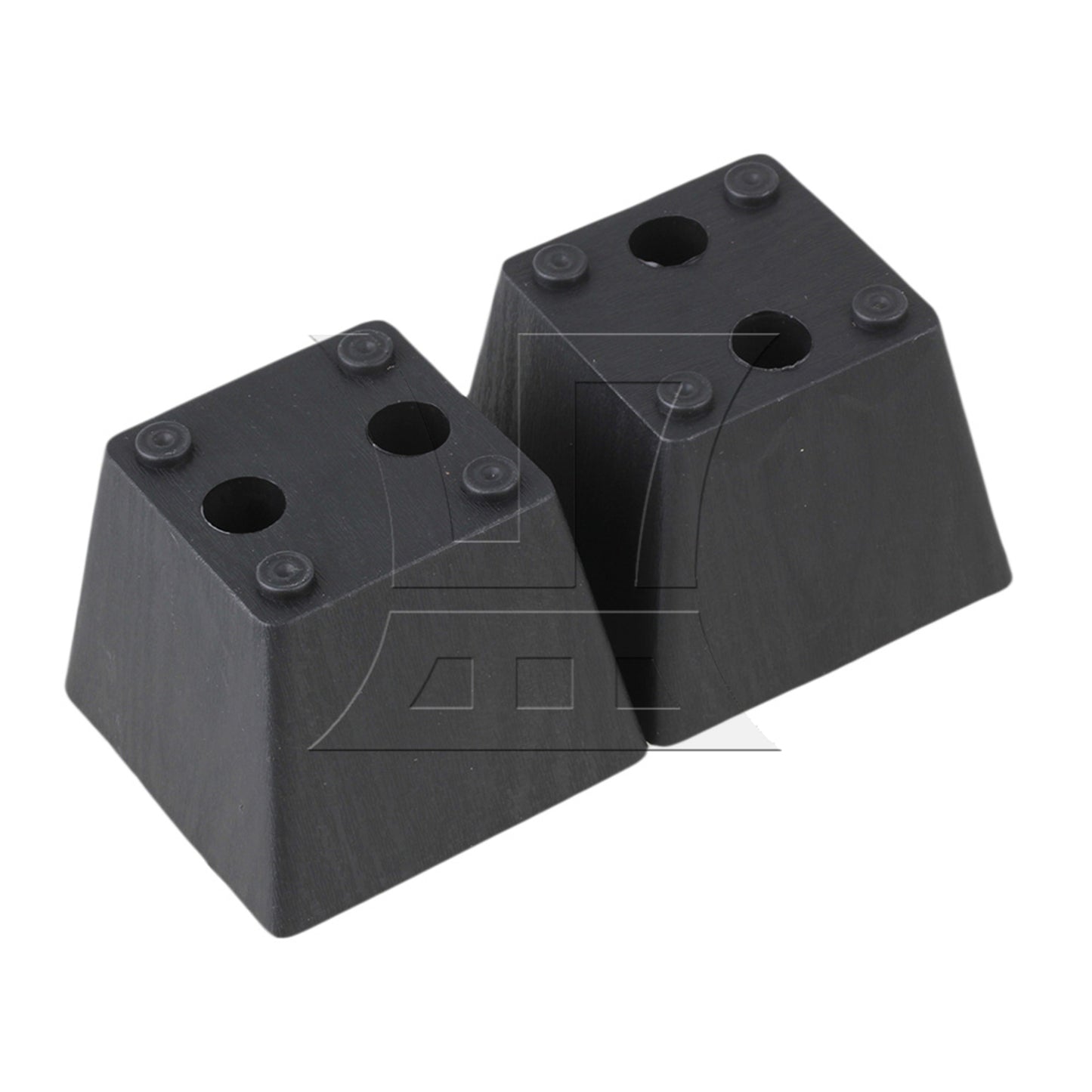 BQLZR Trapezoid Black Plastic Furniture Legs for Sofa 60 x 75 x 55mm BQLZR