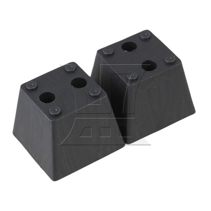 BQLZR Trapezoid Black Plastic Furniture Legs for Sofa 60 x 75 x 55mm BQLZR