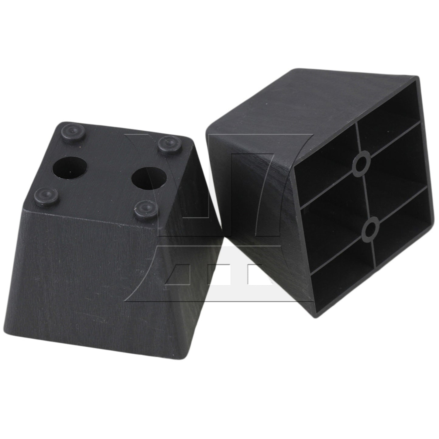 BQLZR Trapezoid Black Plastic Furniture Legs for Sofa 60 x 75 x 55mm BQLZR