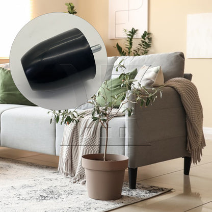 BQLZR  Cylinder Black Plastic Furniture Legs Feet for Sofa 80 x 73 x 45mm BQLZR