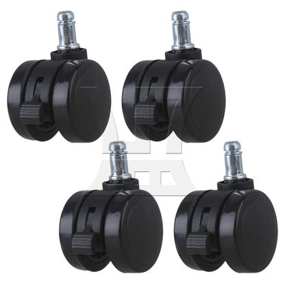 BQLZR  Furniture Office Chair PU Swivel Caster Wheel BQLZR Grip Ring Stem w/ Brake