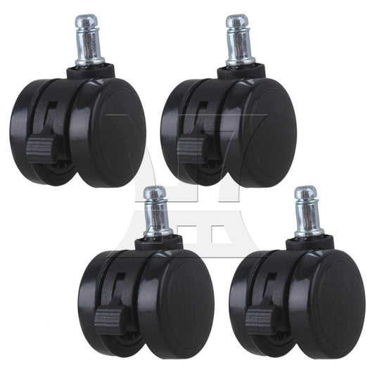 BQLZR  Furniture Office Chair PU Swivel Caster Wheel BQLZR Grip Ring Stem w/ Brake