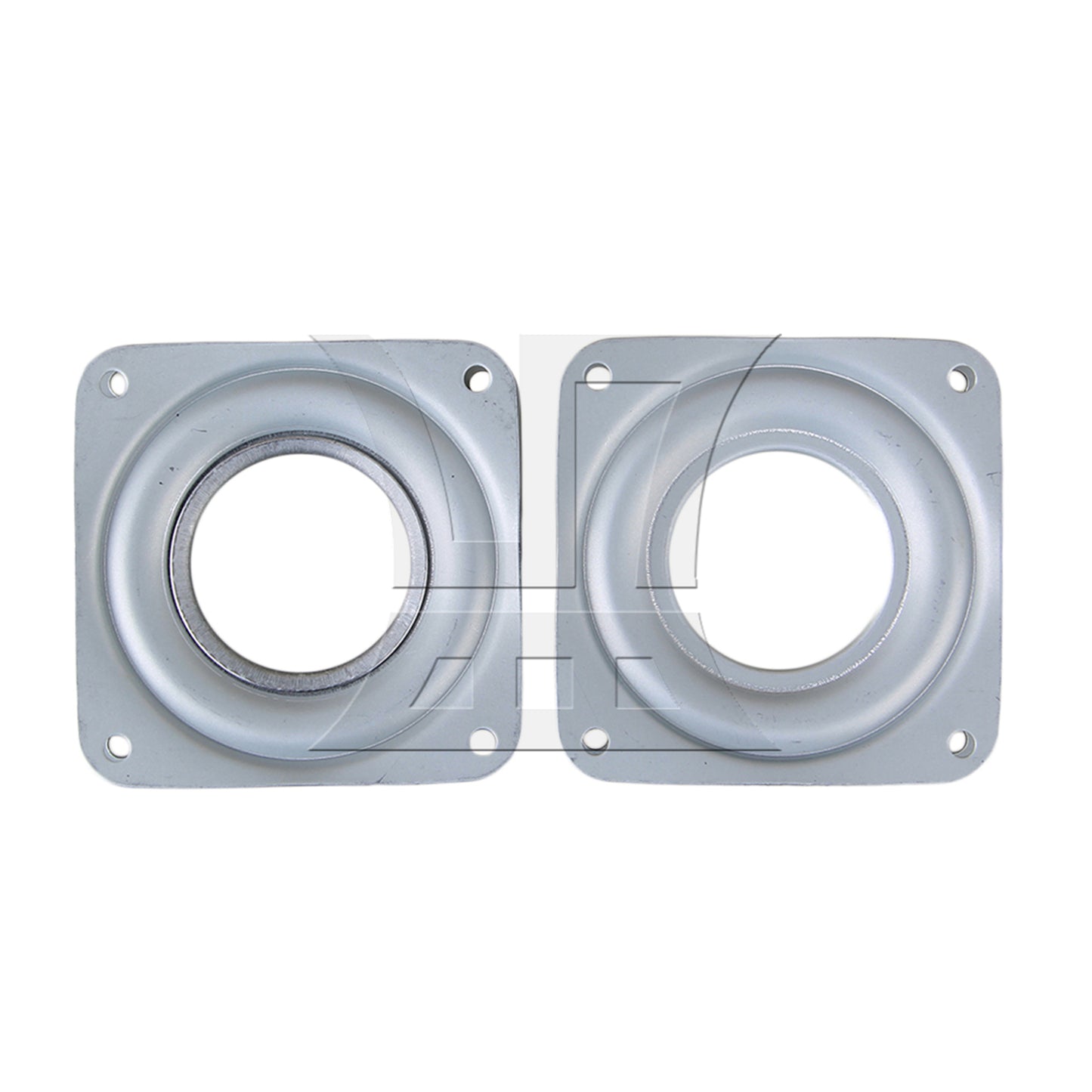 BQLZR 66 lbs Capacity Square Bearing Thick Turntable Silver Set of 2
