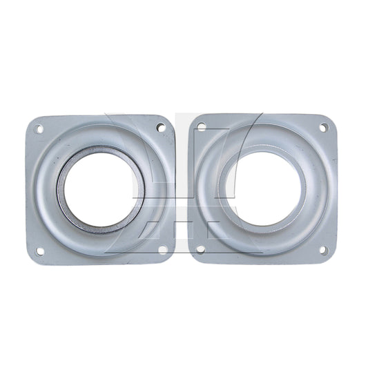 BQLZR 66 lbs Capacity Square Bearing Thick Turntable Silver Set of 2