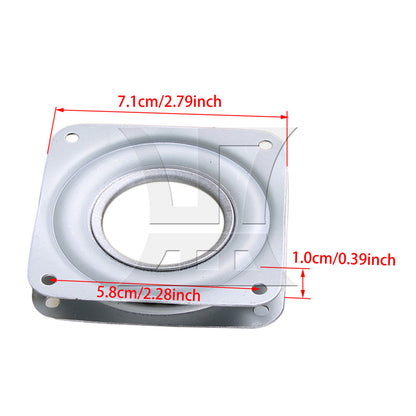 BQLZR 66 lbs Capacity Square Bearing Thick Turntable Silver Set of 2
