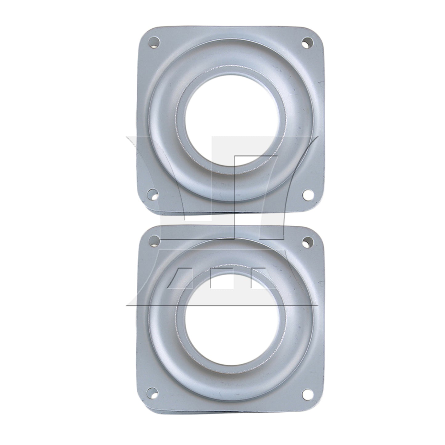 BQLZR 66 lbs Capacity Square Bearing Thick Turntable Silver Set of 2