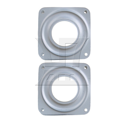 BQLZR 66 lbs Capacity Square Bearing Thick Turntable Silver Set of 2