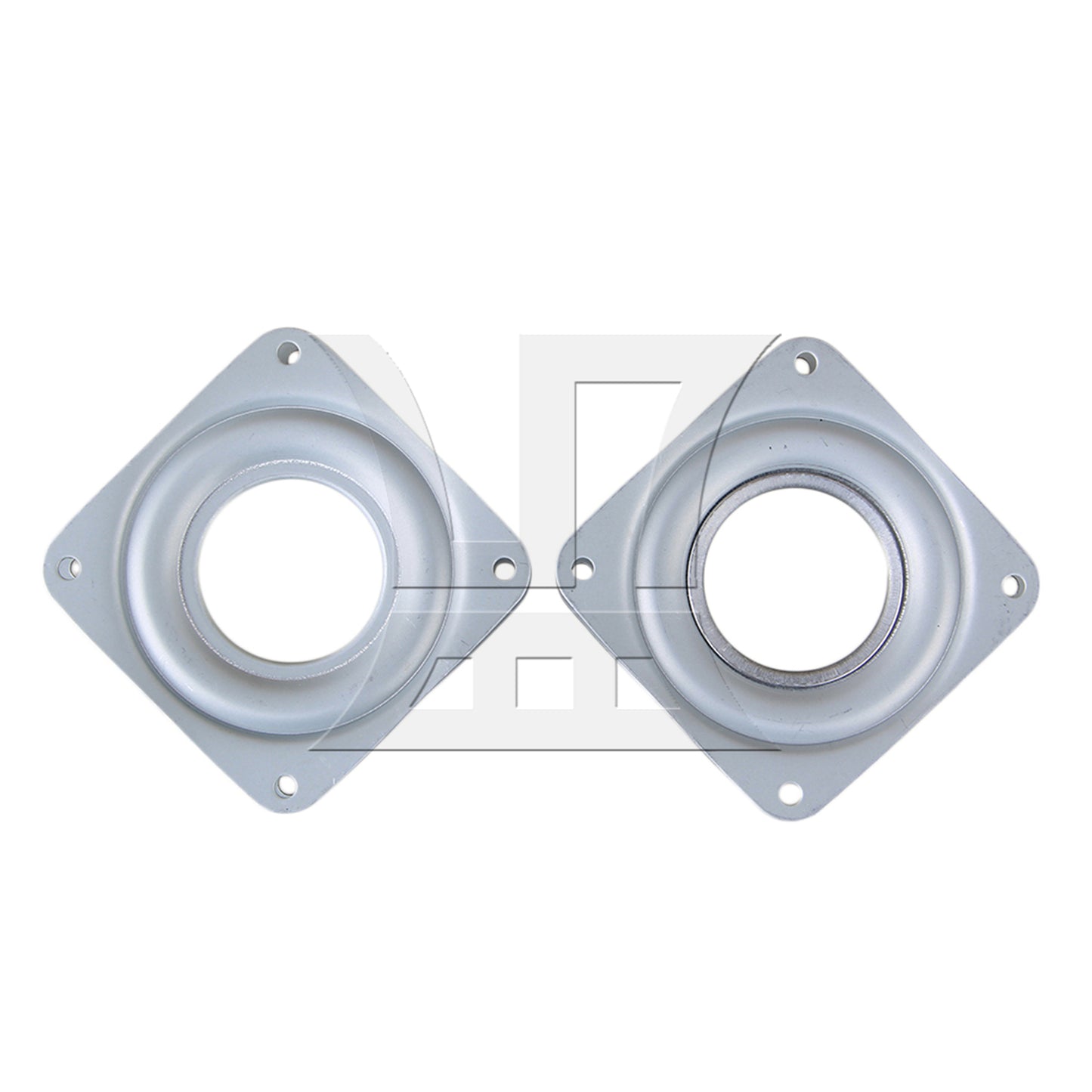 BQLZR 66 lbs Capacity Square Bearing Thick Turntable Silver Set of 2