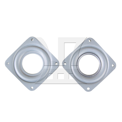 BQLZR 66 lbs Capacity Square Bearing Thick Turntable Silver Set of 2