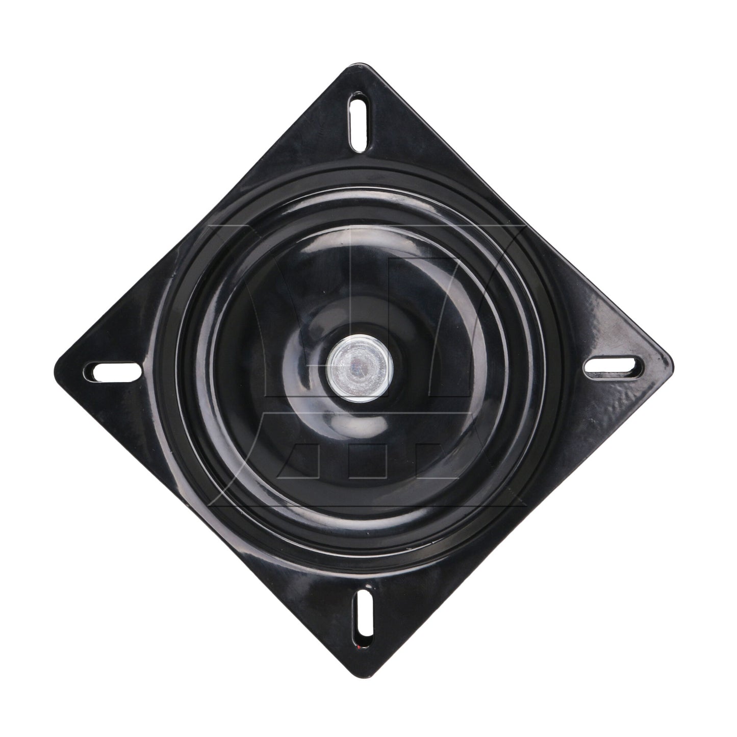 BQLZR 6.1" Square A3 Steel Plate Replacement Furniture Ball Bearing Swivel Black