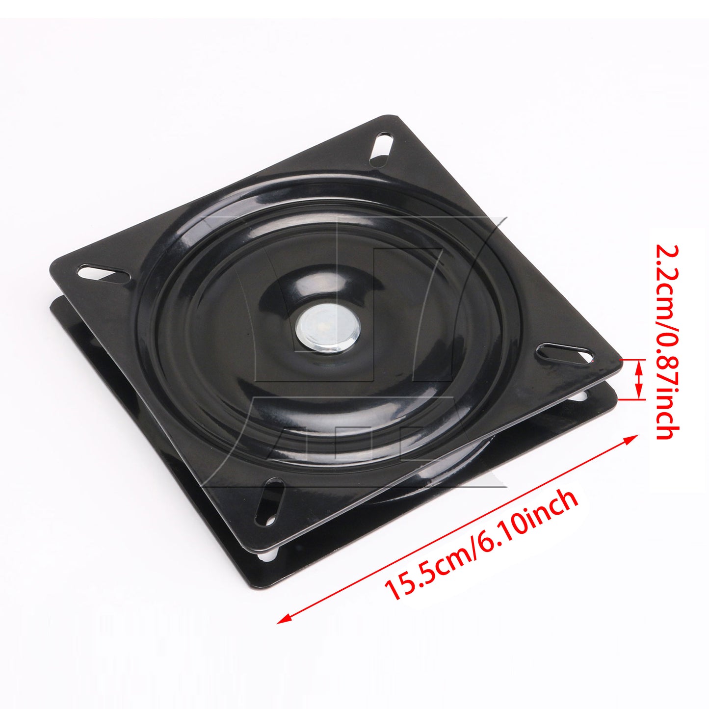 BQLZR 6.1" Square A3 Steel Plate Replacement Furniture Ball Bearing Swivel Black