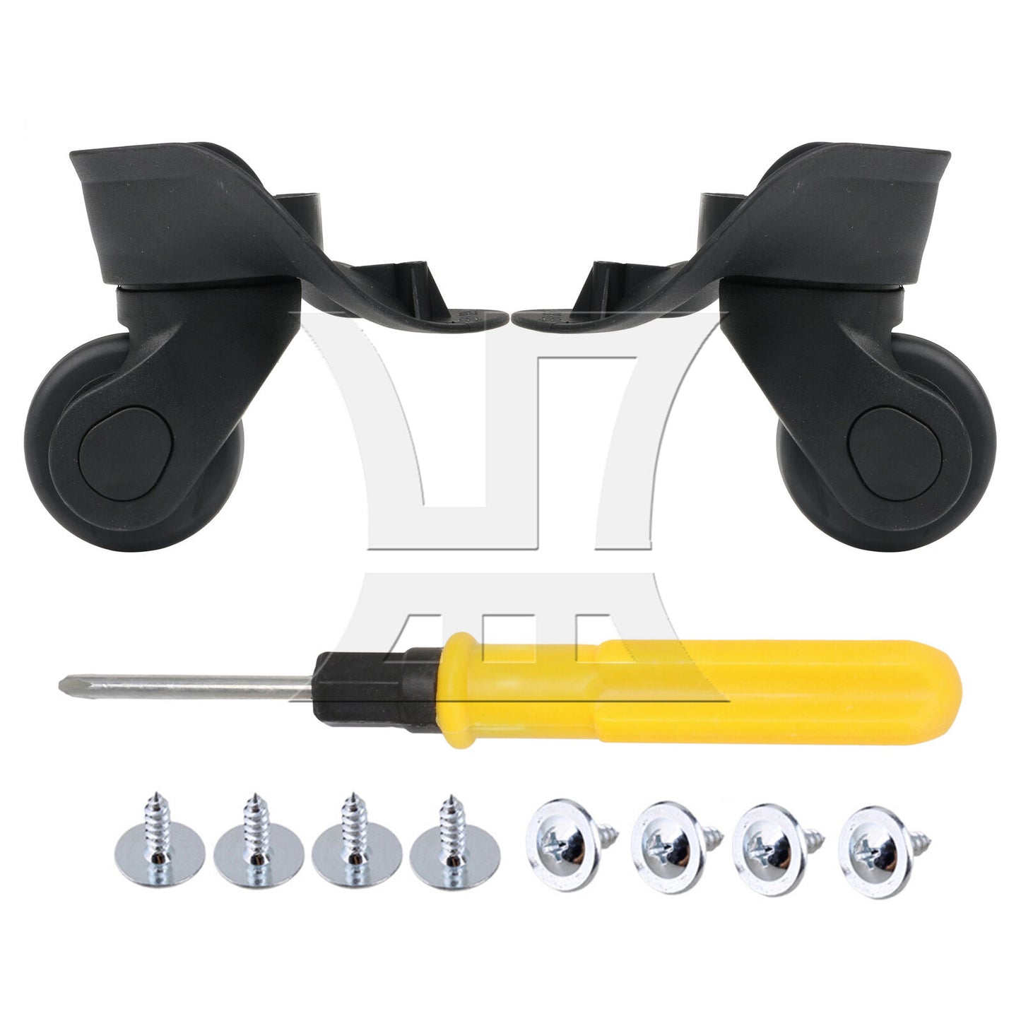 BQLZR Left Luggage Mute Wheels Black W041-L with Dual-purpose Screwdrivers