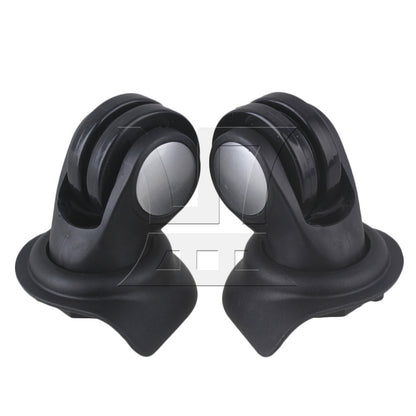 BQLZR 1 Left & 1 Right 95x92x50cm Black DIY Caster Wheel with 4 Holes