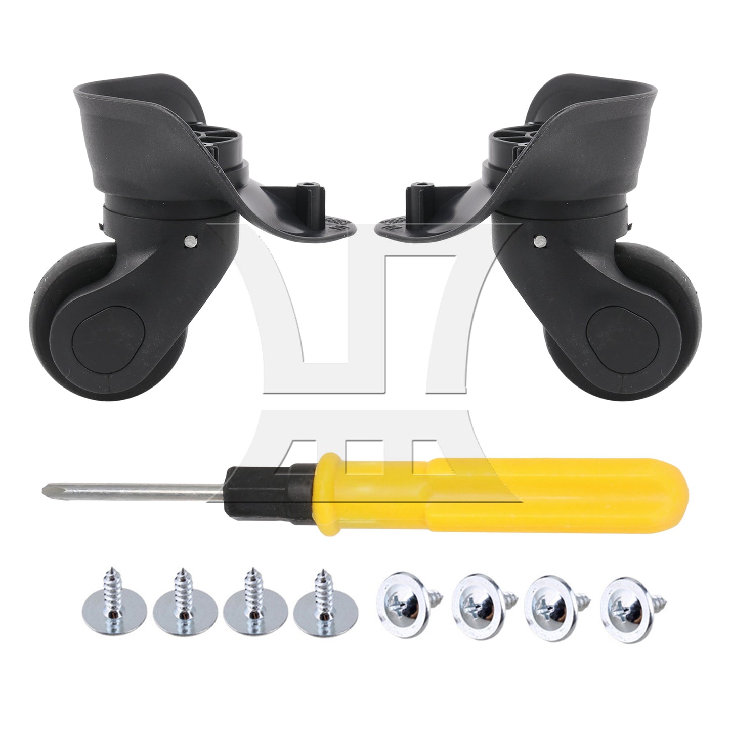 BQLZR Right W041-2S Luggage Wheels 3.62" Overall Height w/ Dual-purpose Screwdriver