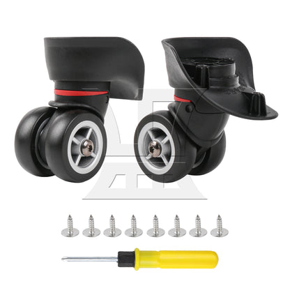 BQLZR W042S Swivel Caster Wheels Right Plastic & Metal with Screwdriver for Luggage