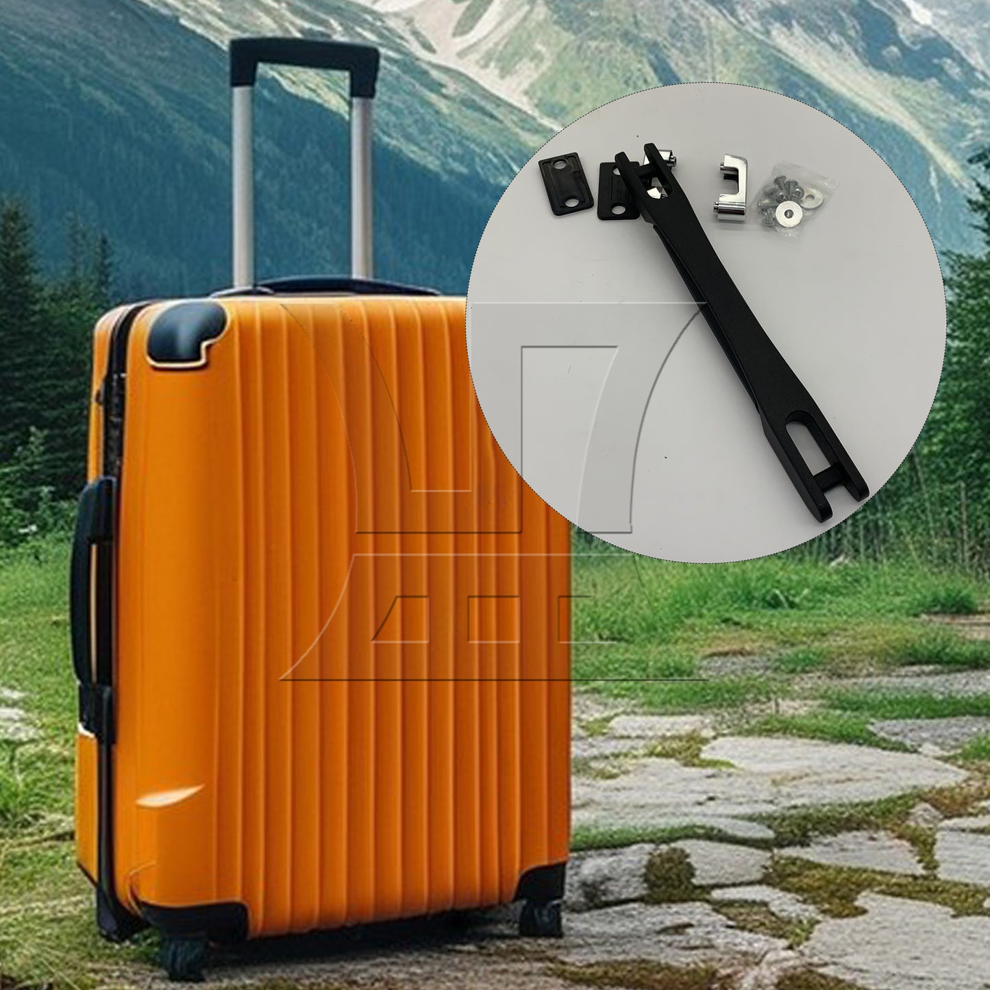 BQLZR Luggage Carry Plastic Handle with Screw B019 12.5cm Black Strap Handle