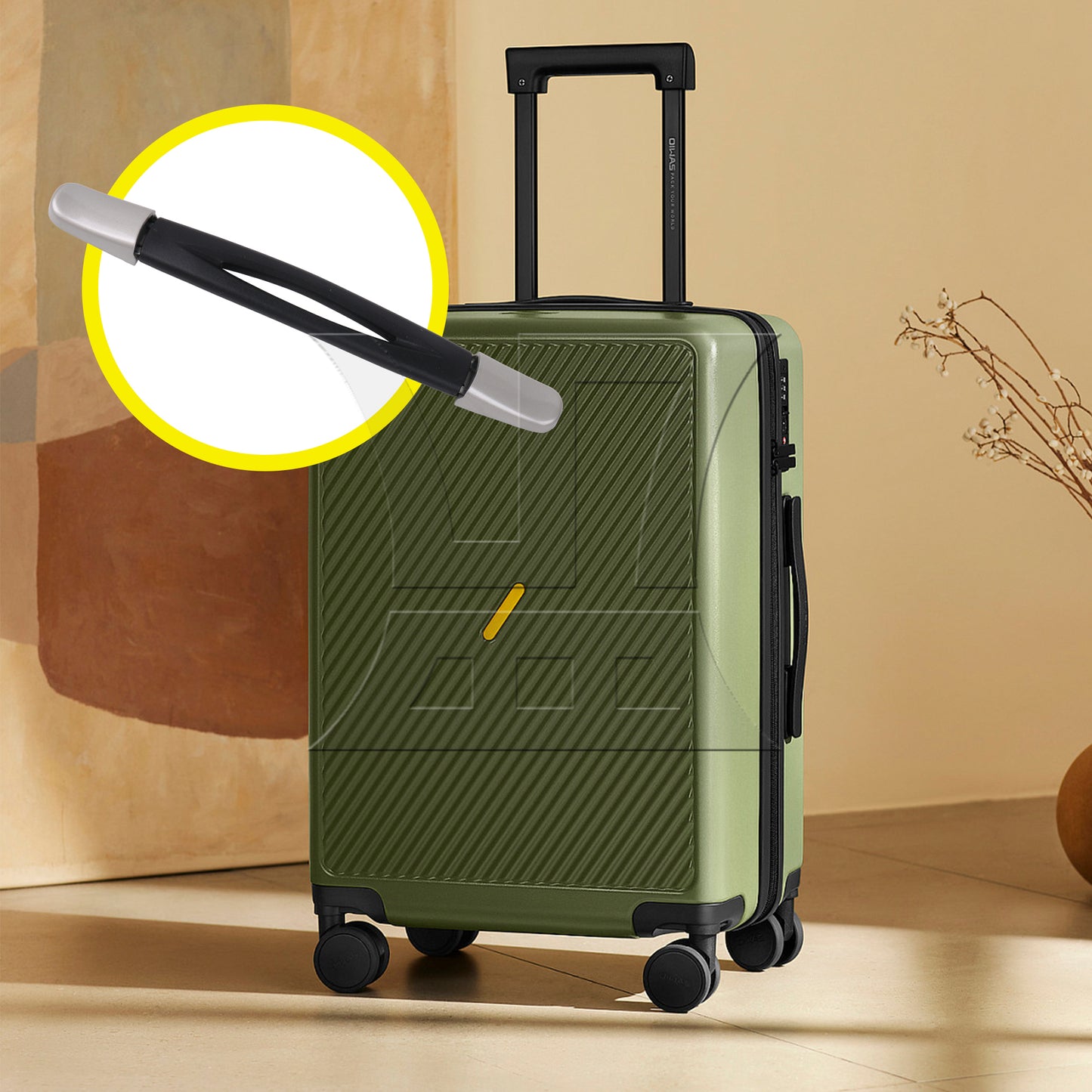 BQLZR 15cm Black B020 Spare Strap Handle Replacement for Suitcase Box Luggage