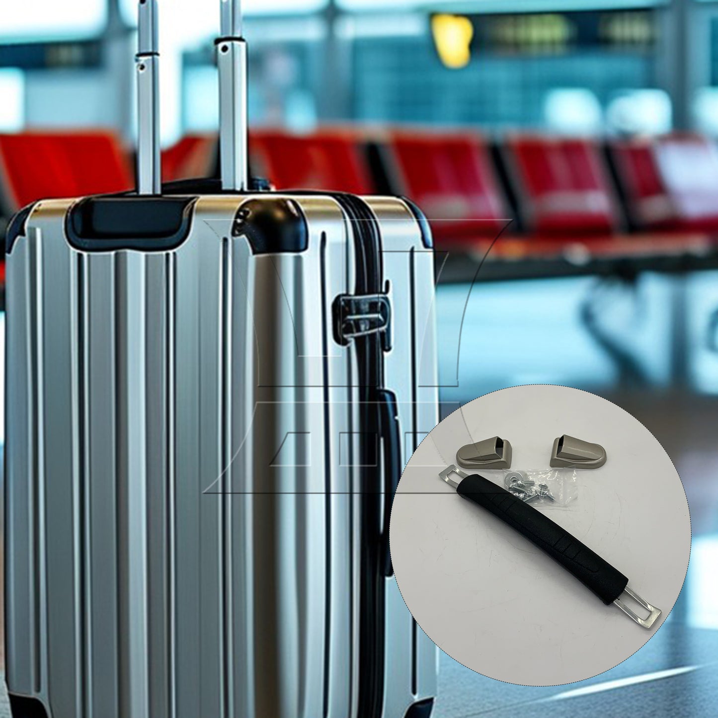 BQLZR Luggage Carry Plastic Handle with Screws Caps 15cm Spare Strap Handle