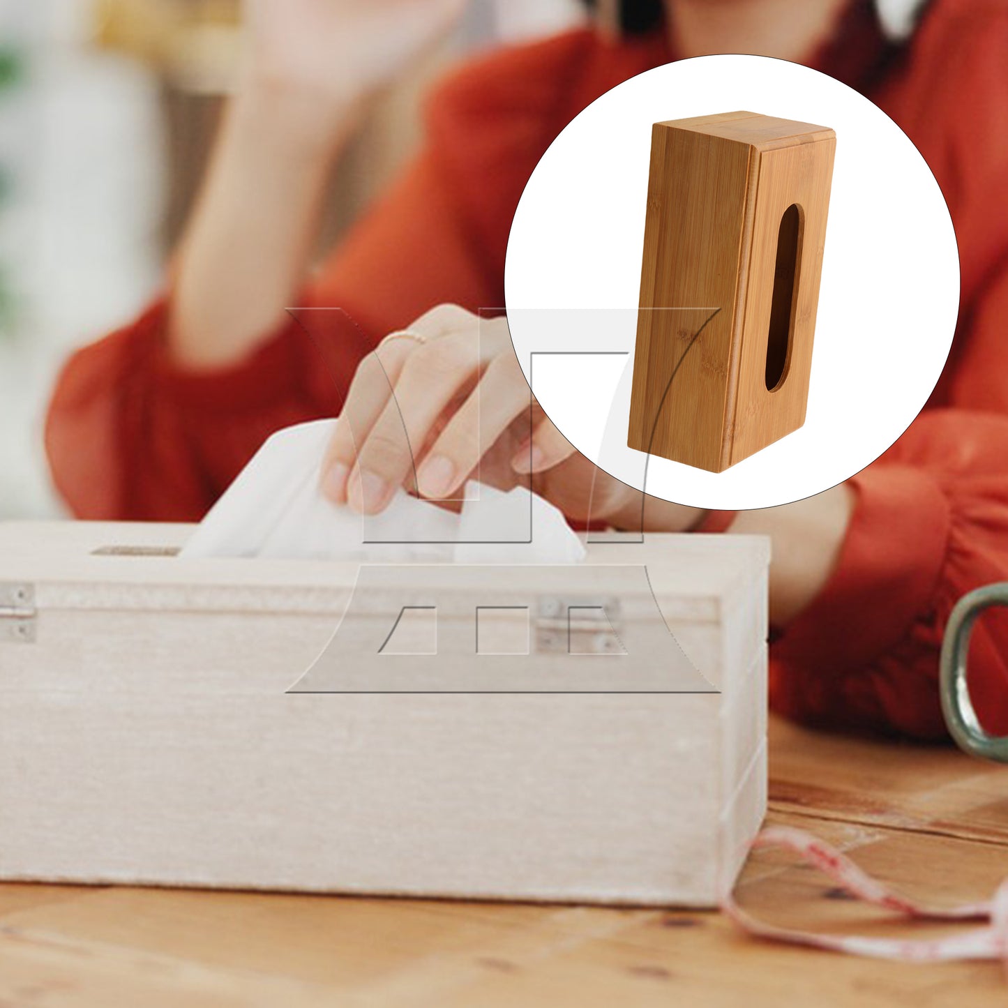 BQLZR 230MM BQLZR Draw-out Type Home Office Bamboo Case Cover Holder
