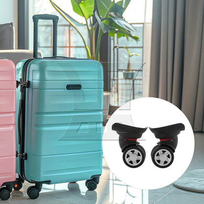 BQLZR Black 10.8x9.9x4.7cm Left & Right Luggage Suitcase Wheels DIY