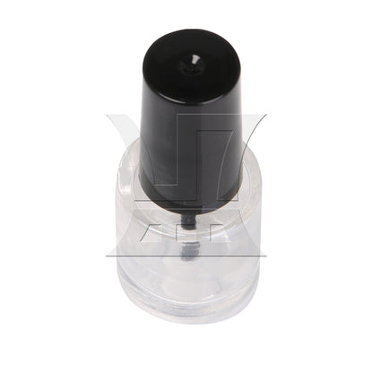 BQLZR 5ml Black Transparent Round Empty Polish Glass Bottle W/ Brush