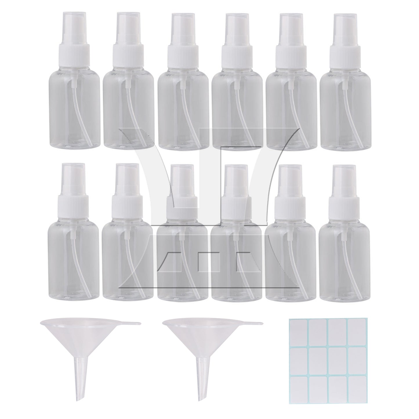 BQLZR  White Transparent Plastic Perfume Atomizer Empty Spray Bottle 50ml