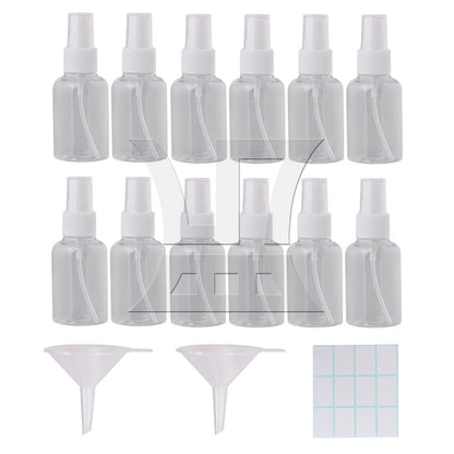 BQLZR  White Transparent Plastic Perfume Atomizer Empty Spray Bottle 50ml