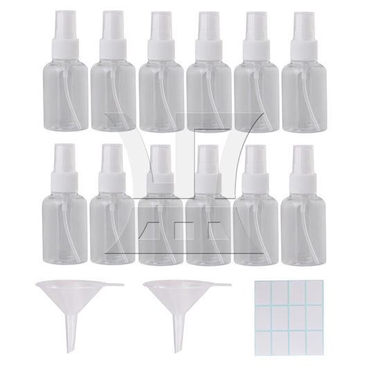 BQLZR  White Transparent Plastic Perfume Atomizer Empty Spray Bottle 50ml