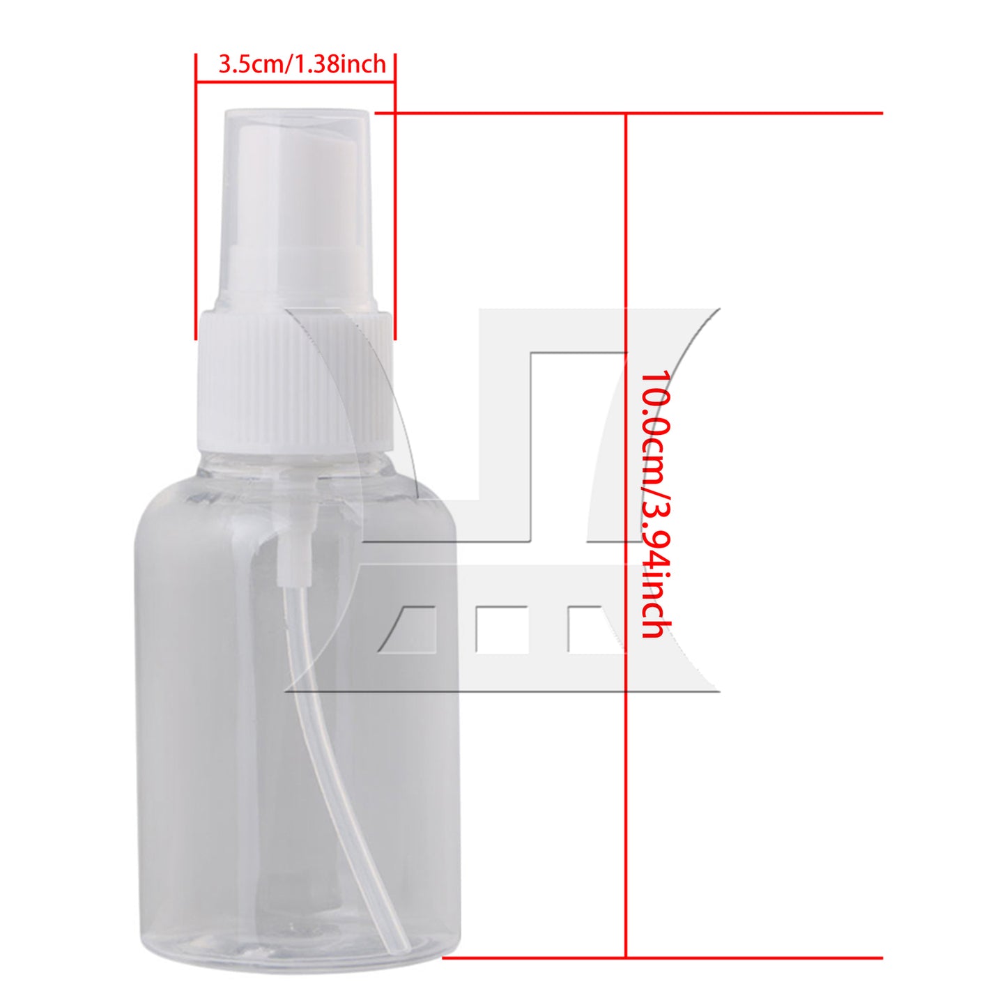BQLZR  White Transparent Plastic Perfume Atomizer Empty Spray Bottle 50ml