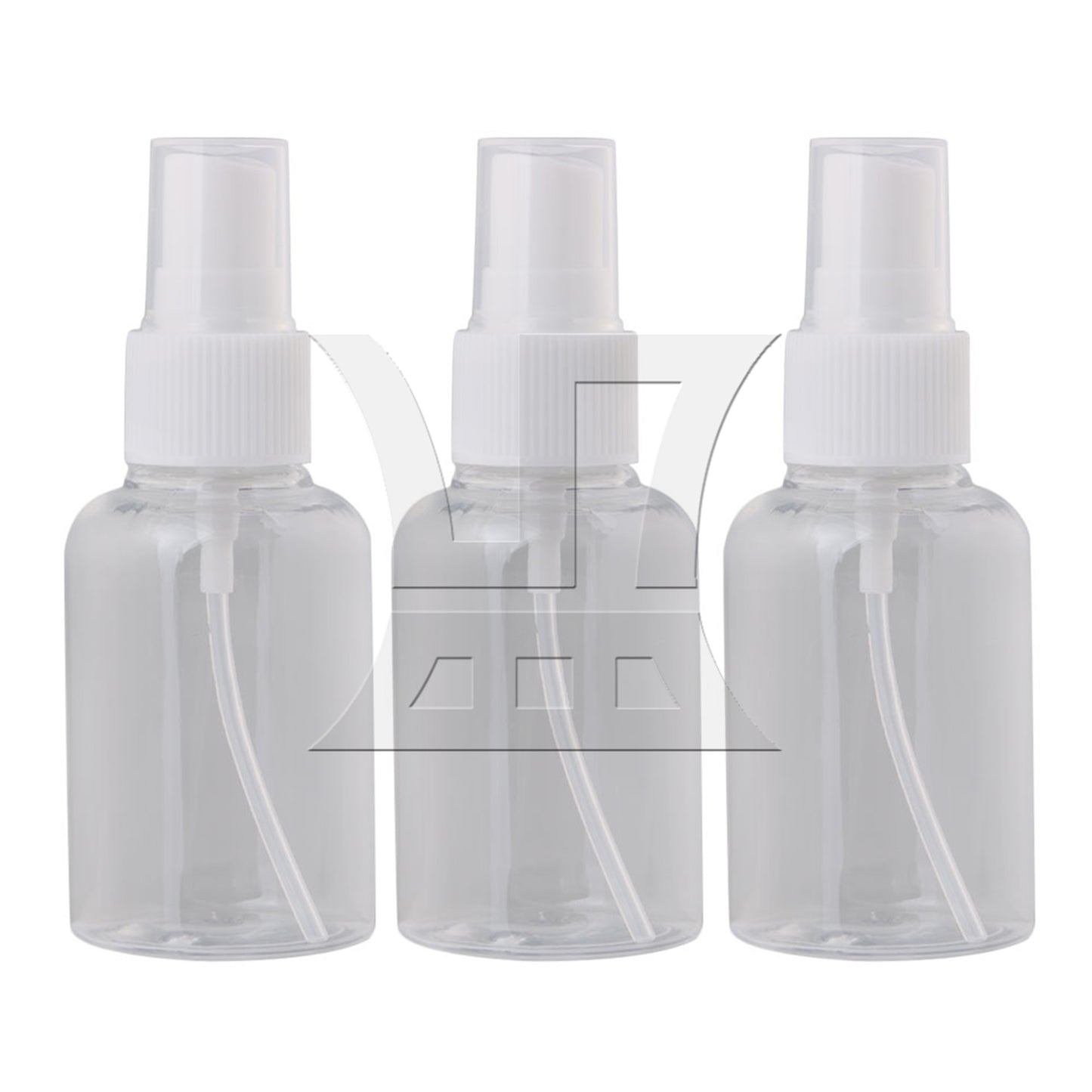 BQLZR  White Transparent Plastic Perfume Atomizer Empty Spray Bottle 50ml