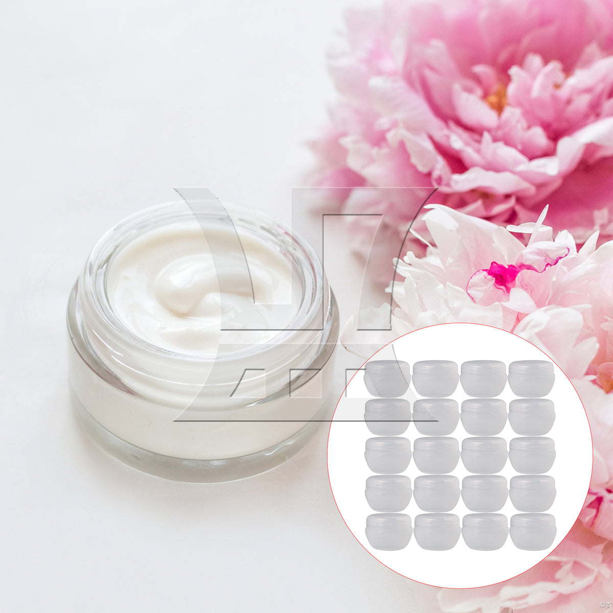 BQLZR 20x Plastic Pot Jars Empty Eyeshadow Lip Balm Container 20g