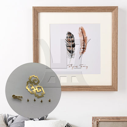 BQLZR Brass Antique Classical Painting Frame Hanger Hanging Hook 8cmx4.6cm