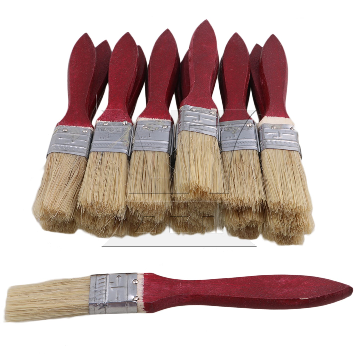 BQLZR Thick Mahogany Handle Paint Brushes for Painting Tools 1 Width Set