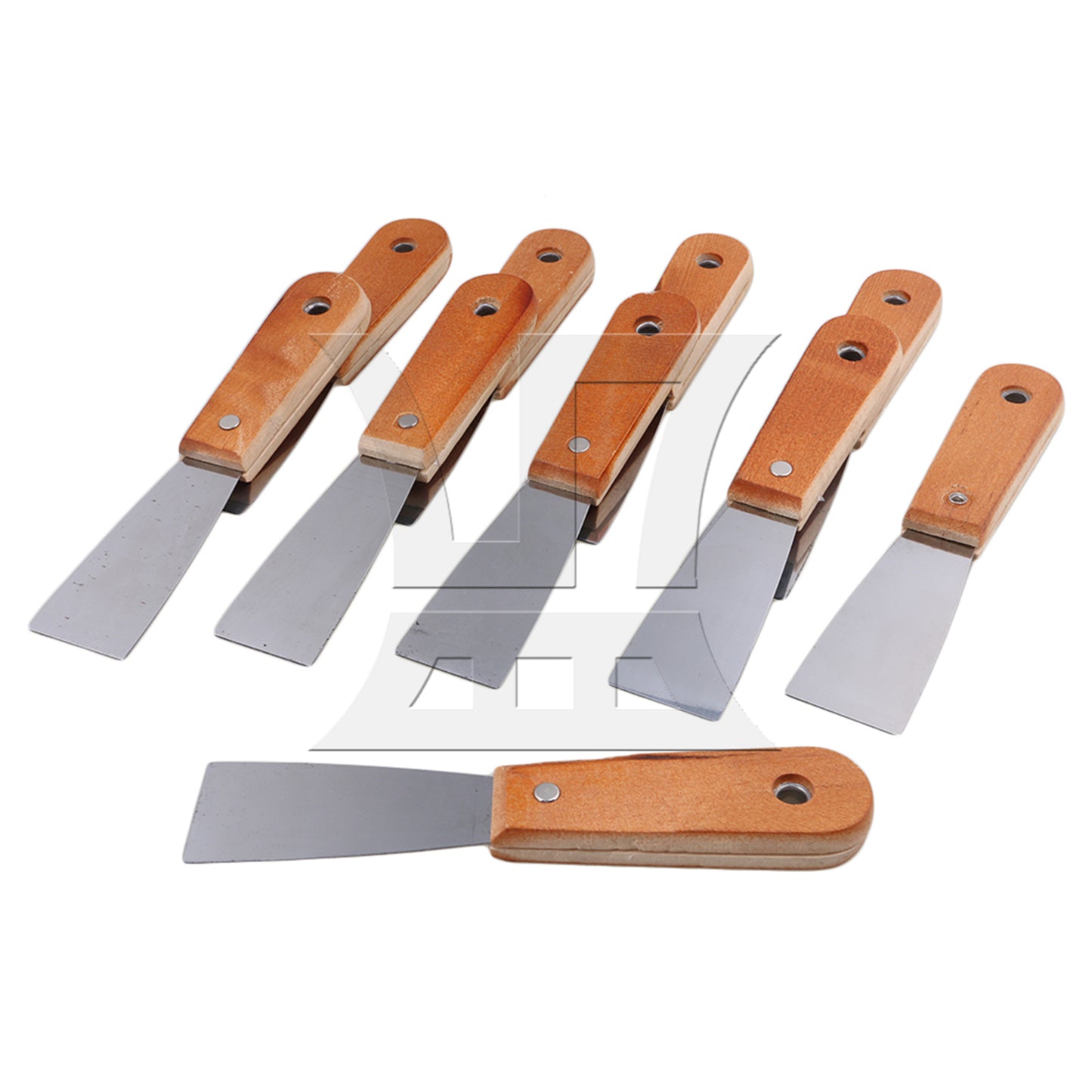 BQLZR Wooden Handle Stainless Steel Putty Heat-treated 1.5inch