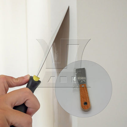 BQLZR Wooden Handle Stainless Steel Putty Heat-treated 1.5inch