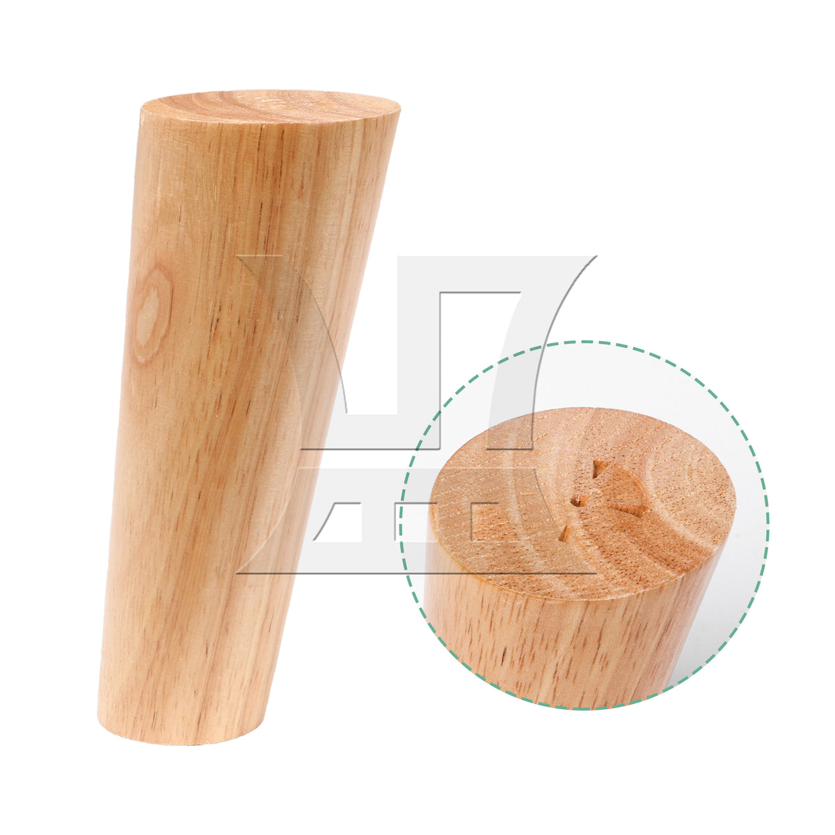 BQLZR 4 Pieces Wooden Furniture Leg Bed Table Feet for Home Sofa 150mm Wood Color