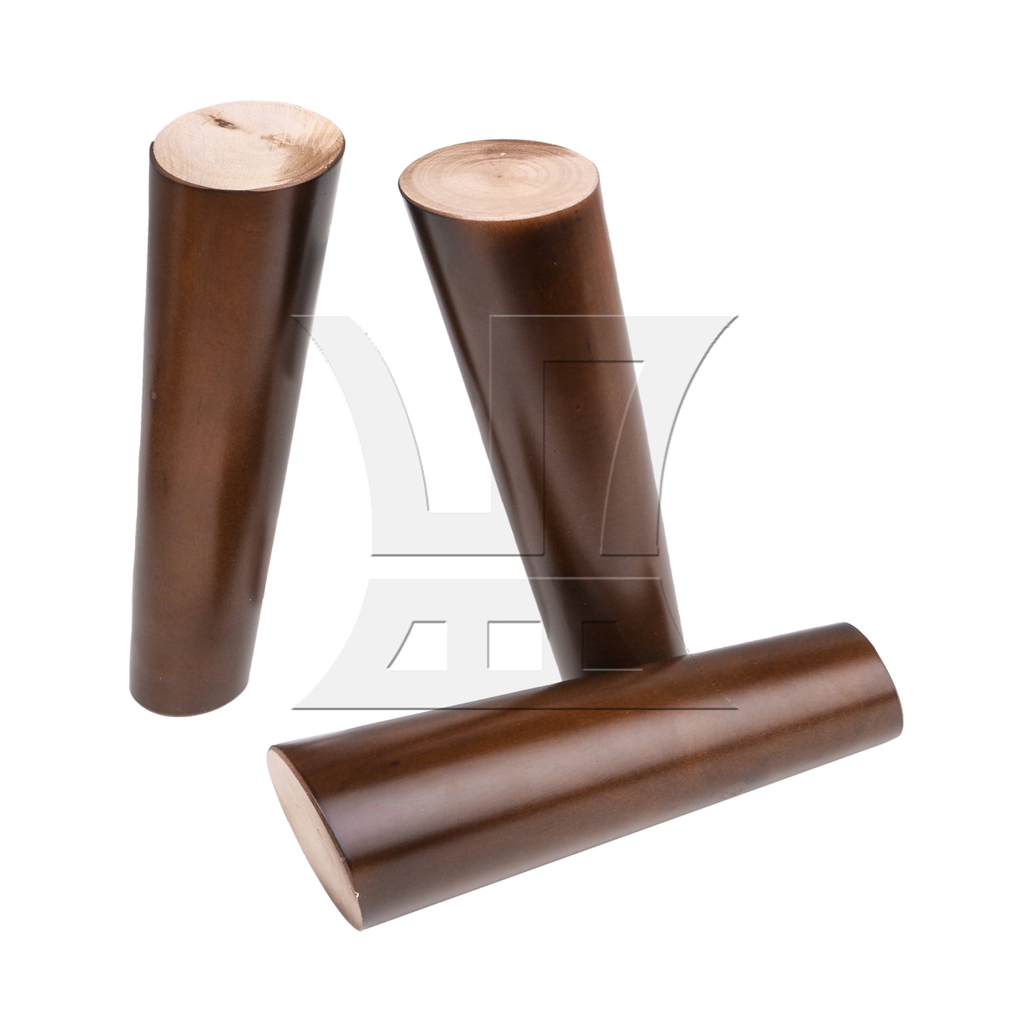 BQLZR  Solid Wood Furniture Leg & Plate & Screw & Pad 7.09 inch Walnut Color