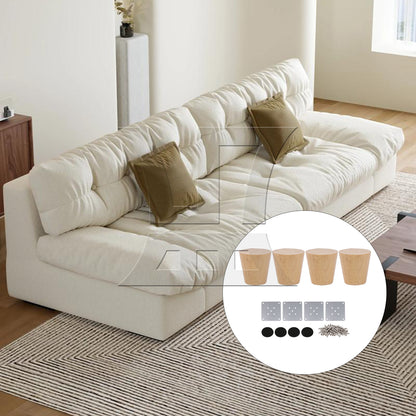 BQLZR Wooden Furniture Legs Feet w/ Plates for Sofa Tea Table 60x60x37mm