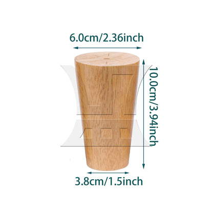 BQLZR Wooden Furniture Legs w/ Plates Screws for Sofa Table 100x60mm
